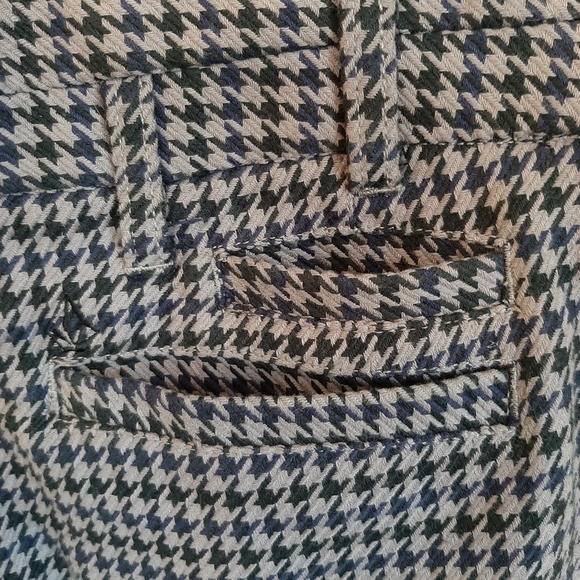 Volcom Flip Your Lid Gaucho Crop Pants 3 Houndstooth Capris Grunge Academia 90s - Picture 3 of 8